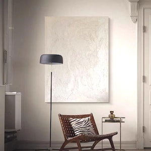 Original 3D Abasract Texture peinture à l'huile sur toile verticale grand minimalisme art mural salon art mural moderne pastel empâtement décor