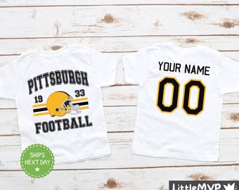 Pittsburgh Football Kids Shirt - Personalized Football Shirt - Custom Kids Football Shirt - Pittsburgh Fan Shirt