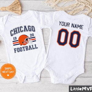 Mono de fútbol de Chicago® - Mono de fútbol personalizado - Mono de fútbol lindo - Baby Shower de Chicago