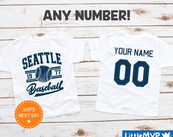 Seattle Baseball Kids Shirt - Seattle Baseball Kid - Seattle Boy - Seattle Girl - Seattle Fan Shirt
