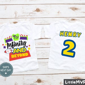 Two Infinity and Beyond Birthday Shirt - Buzz Birthday - Woody Birthday - Boys 2nd Birthday Shirt - Birthday Shirt - Boys Second Birthday