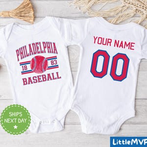 Philadelphia Baseball Onesie® - Philadelphia Baseball Baby - Philadelphia Baby Boy - Philadelphia Baby Girl - Philadelphia Baby Shower