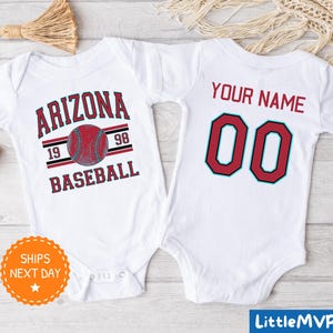 Arizona Baseball Onesie® - Arizona Baseball Baby - Arizona Baby Boy - Arizona Baby Girl - Arizona Baby Shower