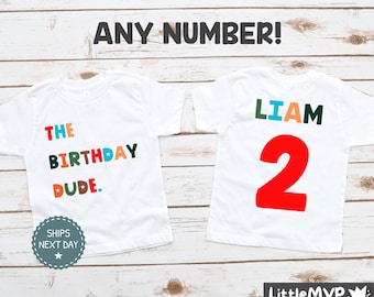 Jungen Geburtstag Shirt - The Birthday Dude Jedes Alter TShirt - Kleinkind Geburtstagsgeschenk - Cooles Geburtstag Outfit - Säugling & Jugend Shirt