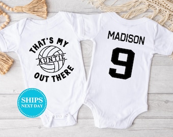Volleyball Auntie Onesie®, Personalized Volleyball Onesie®, Cute Volleyball Onesie®, Baby Girl Volleyball Onesie®, Volleyball Baby Shower