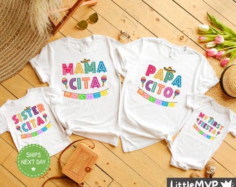 First Fiesta Birthday Shirt - My First Fiesta Outfit - Family Fiesta Shirts - Mexican Fiesta Party - Taco Bout One