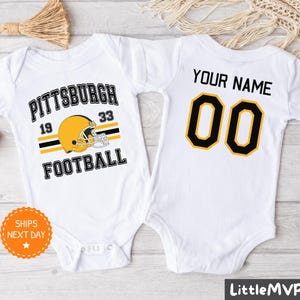 Pittsburgh Football Onesie® - Personalizowany piłkarski body - Uroczy piłkarski onesie® - Pittsburgh Baby Shower
