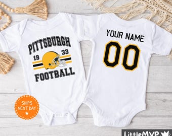 Pittsburgh Football Onesie® - Body de football personnalisé - Jolie grenouillère de football® - Baby Shower Pittsburgh