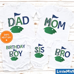Matching Golf Family Birthday Shirts - Golf Birthday Shirt - Boys Birthday Outfit - Golf Birthday Party - Personalized Golf Birthday Tee