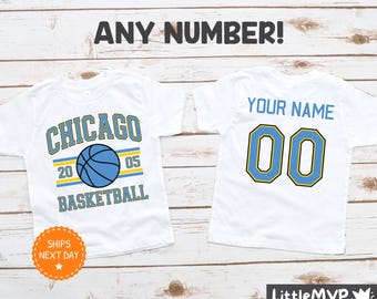 Chicago Basketball Kids Shirt - Personalized Basketball Shirt - Custom Kids Basketball Shirt - Chicago Fan Shirt