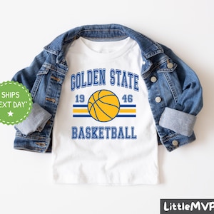 Golden State Basketball Kids Shirt - Personalized Basketball Shirt - Custom Kids Basketball Shirt - Golden State Fan Shirt