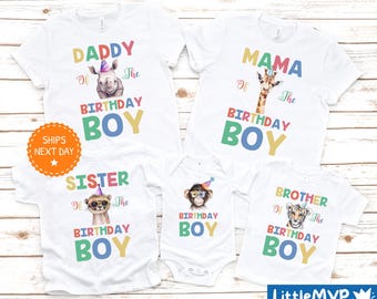 Shirts voor eerste verjaardag safarithema - feestbeest verjaardag - jungle dieren verjaardag - safari dieren verjaardag - bijpassende familieverjaardag