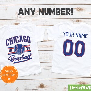 Camiseta de béisbol de Chicago para niños - Camiseta de béisbol de Chicago para niños - Camiseta de niño de Chicago - Camiseta de niña de Chicago - Camiseta de fan de Chicago