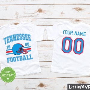 Camiseta de fútbol de Tennessee para niños - Camiseta de fútbol personalizada - Camiseta de fútbol para niños personalizada - Camiseta de fanático de Tennessee