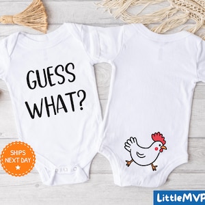 Guess What Chicken Butt Baby rompertje - grappige romper - schattig kraamcadeau - genderneutraal babycadeau - babyromper dieren