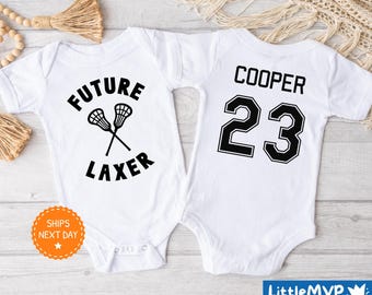 Future Laxer Onesie®, Funny Lacrosse Onesie®, Cute Lacrosse Onesie®, Baby Boy Onesie®, Baby Girl Onesie®, Baby Shower Gift