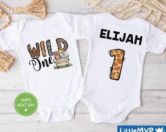 Wild One Birthday Shirt - Animal Print Wild One Shirt - Safari Birthday - Zoo Birthday Shirt - 1st Birthday Outfit - Kids Birthday Shirt