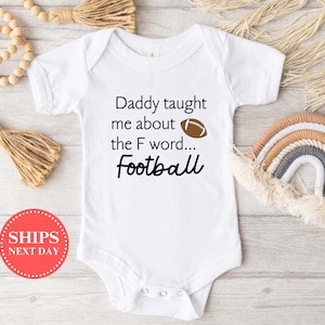 Football Onesie®, Personalized Football Onesie®, Funny Football Onesie®, Cute Football Onesie®, Football With Daddy, Football Baby Shower