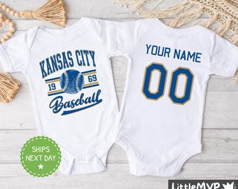 Tutina da baseball Kansas City® - Tutina da baseball Kansas City Baby - Tutina da bambino Kansas City - Tutina da bambina Kansas City - Baby Shower Kansas City