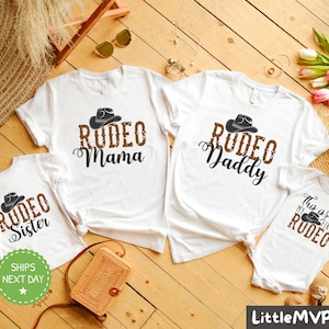 My First Rodeo Birthday Shirt - Family Matching T-Shirts - Rodeo Western Themed Birthday - Cowboy Birthday Shirt - 1st Birthday Outfit