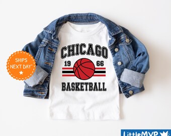 Chicago Basketball Kids Shirt - Personalized Basketball Shirt - Custom Kids Basketball Shirt - Chicago Fan Shirt