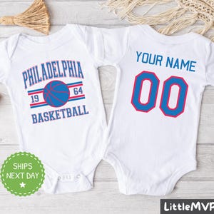 Philadelphia Basketball Onesie® - Philadelphia Basketball Baby - Philadelphia Baby Boy - Philadelphia Baby Girl - Philadelphia Baby Shower