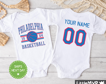 Philadelphia Basketball Onesie® - Philadelphia Basketball Baby - Philadelphia Baby Boy - Philadelphia Baby Girl - Philadelphia Baby Shower