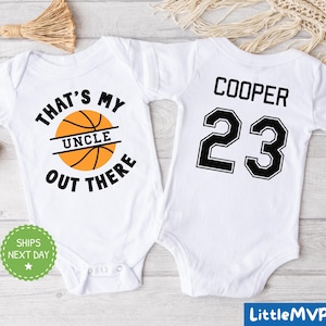 Basketball Uncle Onesie®, Personalized Basketball Onesie®, Cute Basketball Onesie®, Baby Boy Onesie®, Baby Girl Onesie®, Baby Shower Gift