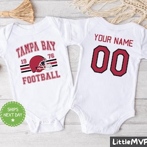 Tampa Bay Football Onesie® - Personalized Football Bodysuit - Cute Football Onesie® - Tampa Bay Baby Shower