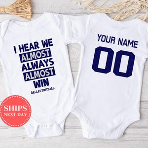 Dallas Football Onesie, Personalized Sports Baby Onesie, Football Baby Onesie, Baby Onesie, Baby Shower Gift