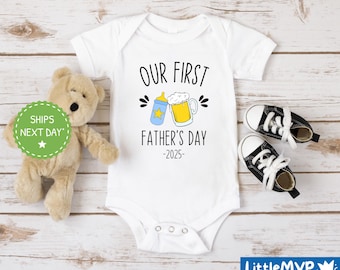 Eerste Vaderdag-romper - romper voor onze eerste Vaderdag - Eerste Vaderdagcadeau - Leuke Vaderdag-outfit - Cadeau van baby