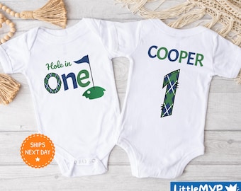 Boys Golf Birthday Onesie® - 1st Birthday Tee - Hole in One - Golf Party Outfit - Daddy&#39;s Golfing Buddy
