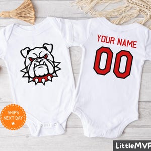 Bulldog Baby Onesie® - Personalized Bodysuit - Bulldog Baby Shower