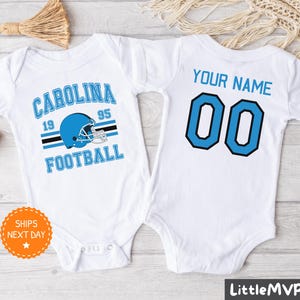 Carolina Football Onesie® - Personalized Football Bodysuit - Cute Football Onesie® - Carolina Baby Shower
