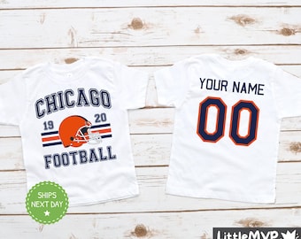 Chicago Football Kids Shirt - Personalized Football Shirt - Custom Kids Football Shirt - Chicago Fan Shirt