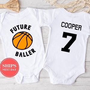 Future Baller Basketball Onesie®, Custom Basketball Onesie®, Cute Basketball Onesie®, Baby Boy Onesie®, Baby Girl Onesie®, Baby Shower Gift