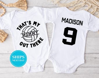 Volleyball Mommy Onesie®, Personalized Volleyball Onesie®, Cute Volleyball Onesie®, Baby Girl Volleyball Onesie®, Volleyball Baby Shower