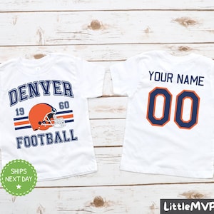Denver Football Kids Shirt - Personalized Football Shirt - Custom Kids Football Shirt - Denver Fan Shirt