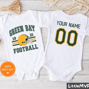 Green Bay Football Onesie® - Personalized Football Bodysuit - Cute Football Onesie® - Green Bay Baby Shower