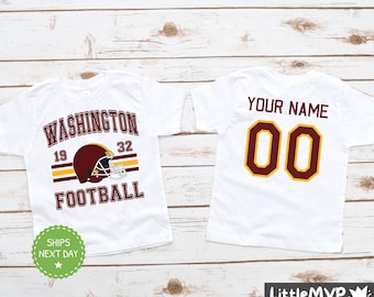 Washington Football Kids Shirt - Personalized Football Shirt - Custom Kids Football Shirt - Washington Fan Shirt