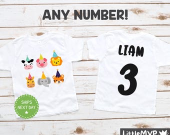 Party Animal Birthday Shirt - Zoo Animals - Safari Theme - Toddler Kids Outfit - Animal Birthday Party - Infant Youth Wild Shirt