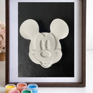 Mouse Painting Kit with Frame, Paint Your Own Character, Kids Craft Kit, Plaster Painting Kit, DIY Art Set, Creative Keepsake Kit