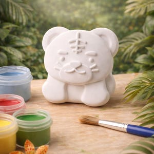 Kit para pintar animales de la selva | Kit de pintura de safari para niños | Manualidades con yeso | Recuerdo de fiesta personalizado | Imán | Regalo creativo imagen 4