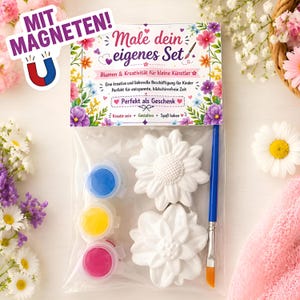 Paint Your Own Spring Kit | Spring Painting Kit for Kids | DIY Plaster Craft | Personalized Party Favor | Magnet option | Creative Gift