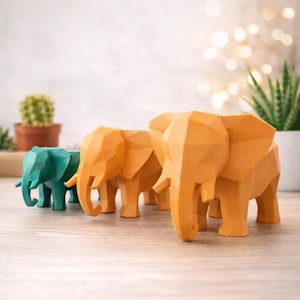 Jardinière éléphant décorative imprimée en 3D – Pot de fleurs original – Décoration intérieure – Cadeau original – Plusieurs tailles