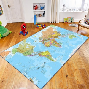 Kaartontwerp vloerkleed, vloerkleed met geografiethema, kaarttapijt, vloerkleed wereldkaart, decor wereldkaart, vloerkleed wereldkaart, vloerkleed kaartdecor, vloerkleed kaartthema, kaarttapijt