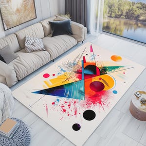 Wassily Kandinsky, tappeto astratto, tappeto astratto moderno, tappeto dal design moderno, tappeto da soggiorno, tappeto astratto, tappeto minimalista, tappeto geometrico