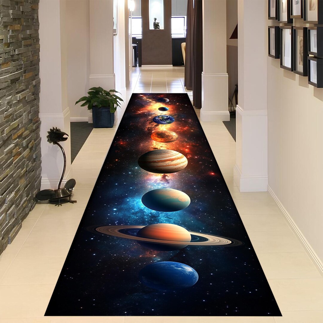 Planets Runner Rug: Solar System Space Fan Decor - Etsy