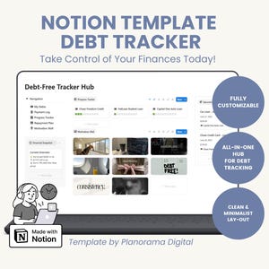 Debt Tracker Notion Template Budget Tracker Repayment Debt Payoff Planner Finance Organizer Loan Payment Tracker Notion Budgeting Template