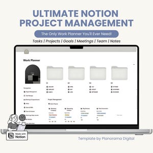 Notion Project Management Planner per il lavoro Notion Template per gestore di attività professionale Business Planner Notion Task Tracker Obiettivi Notion